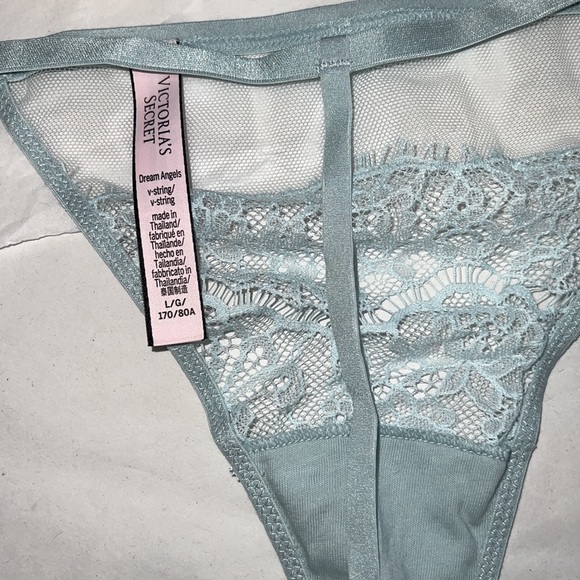 (L) Victoria's Secret Mesh & Lace VString THONG Panty - Picture 7 of 12